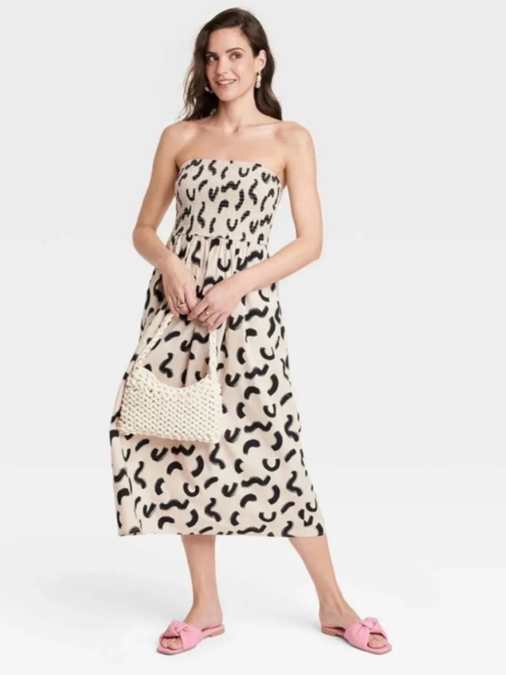 3XL Women’s Plus Size Cotton Strapless Dress with pockets A New Day Target